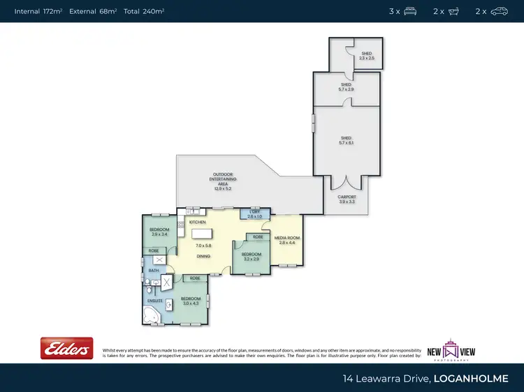 Floorplan of Homely house listing, 14 Leawarra Drive, Loganholme QLD 4129