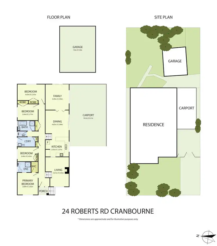 Floorplan of Homely house listing, 24 Roberts Road, Cranbourne VIC 3977