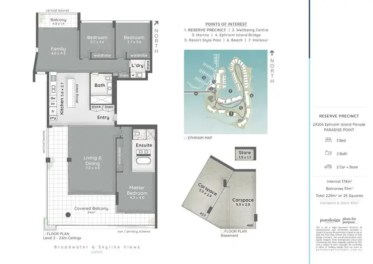 Floorplan of Homely apartment listing, 29206/2 Ephraim Island, Paradise Point QLD 4216