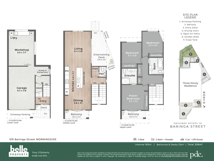 Floorplan of Homely townhouse listing, 5/9 Baringa Street, Morningside QLD 4170