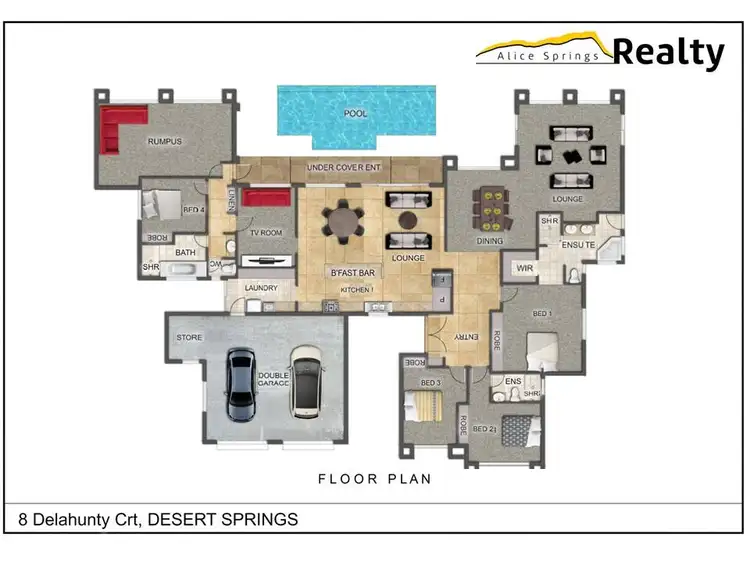 Floorplan of Homely house listing, 8 Delahunty Court, Desert Springs NT 870