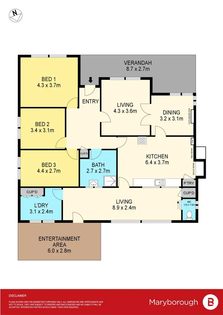 Floorplan of Homely house listing, 1086 Maryborough St Arnaud Road Wareek Via, Maryborough VIC 3465