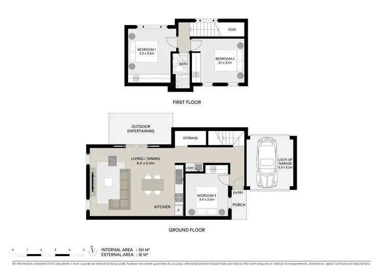 Floorplan of Homely townhouse listing, 5/26 Rooney Street, Maidstone VIC 3012