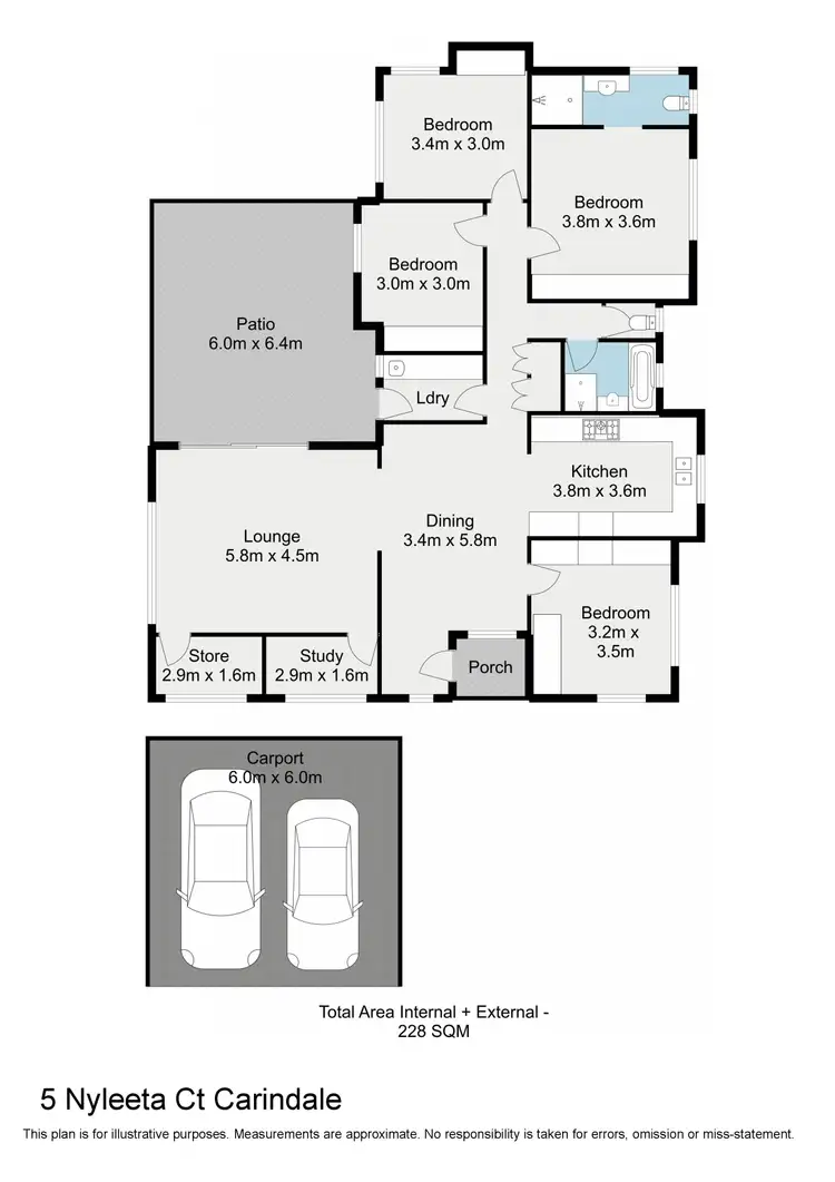 Floorplan of Homely house listing, 5 Nyleeta Court, Carindale QLD 4152