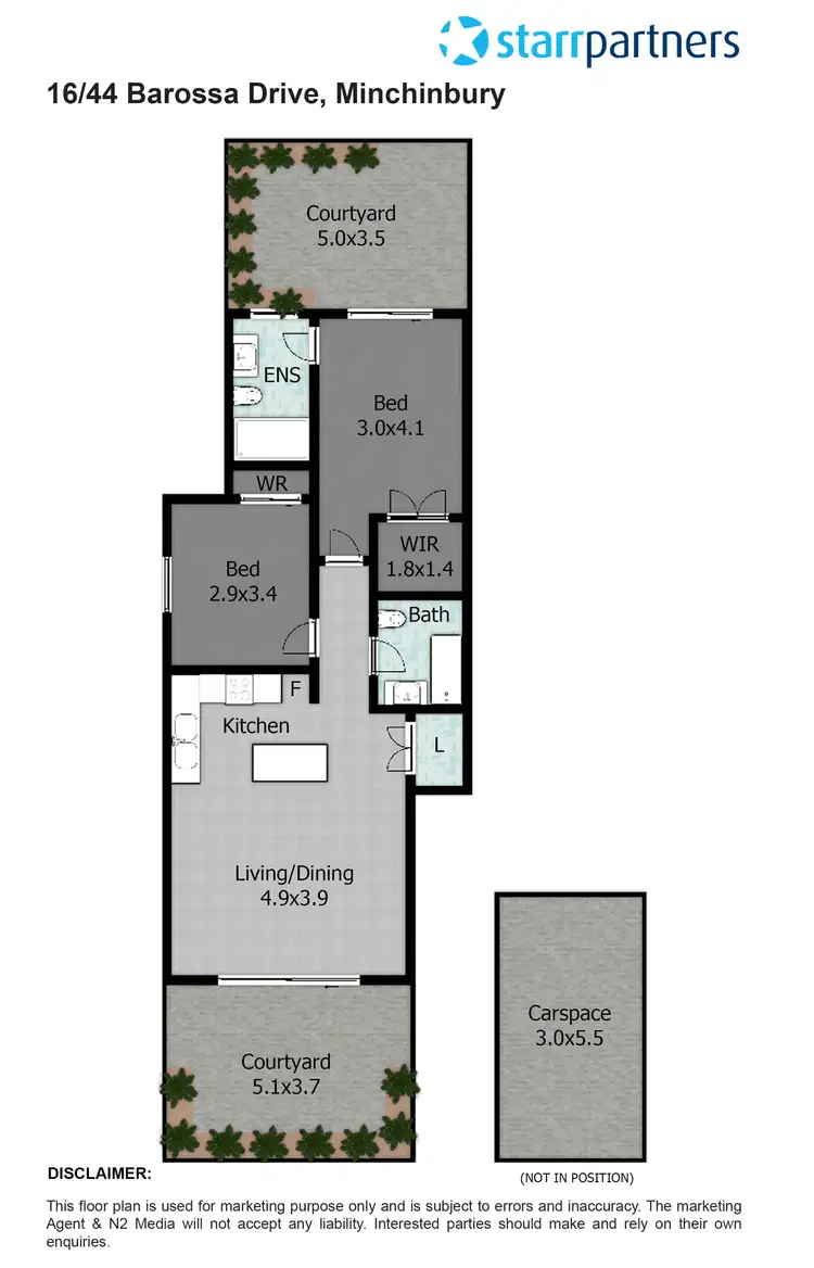 Floorplan of Homely apartment listing, 16/44 Barossa Drive, Minchinbury NSW 2770