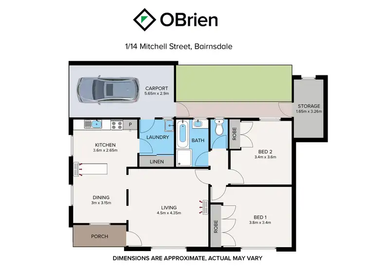 Floorplan of Homely unit listing, 1/14 Mitchell Street, Bairnsdale VIC 3875