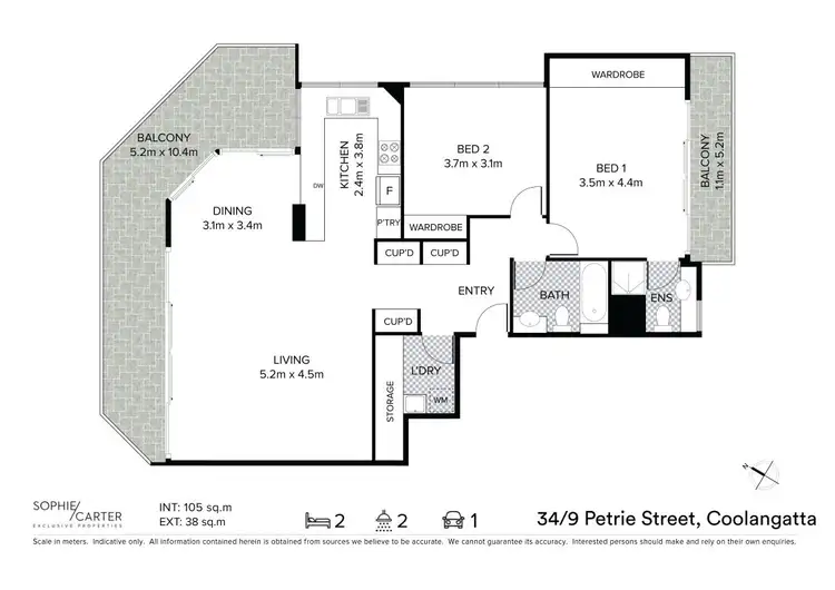 Floorplan of Homely unit listing, 34/9 Petrie Street, Rainbow Bay QLD 4225