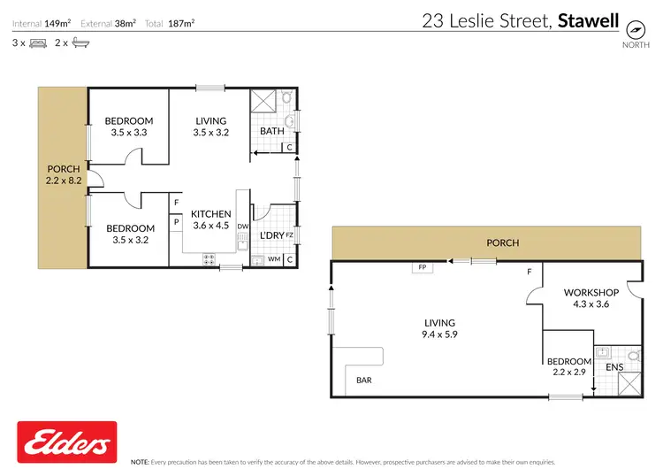 Floorplan of Homely house listing, 23 Leslie Street, Stawell VIC 3380