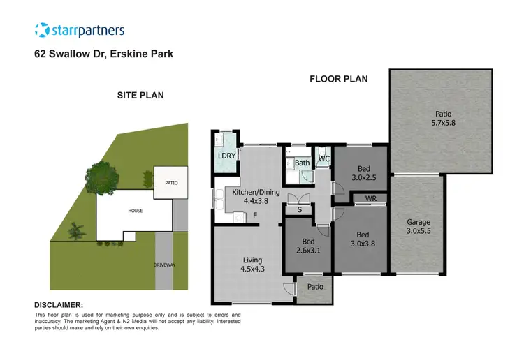 Floorplan of Homely house listing, 62 Swallow Drive, Erskine Park NSW 2759