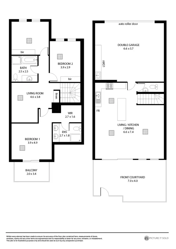 Floorplan of Homely townhouse listing, 3/7 Buckle Street, Glenelg North SA 5045