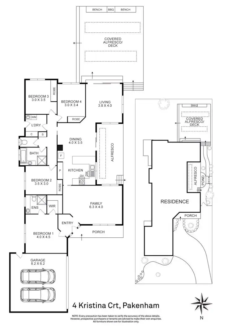 Floorplan of Homely house listing, 4 Kristina Court, Pakenham VIC 3810