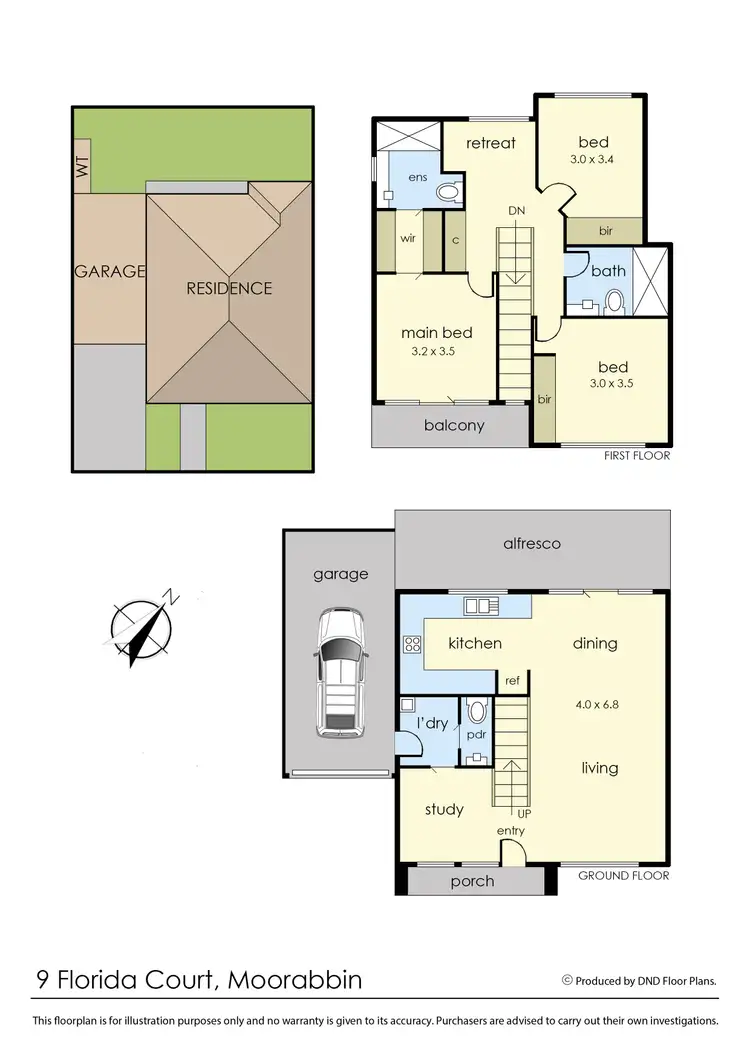 Floorplan of Homely house listing, 9 Florida Court, Moorabbin VIC 3189
