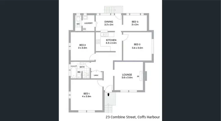 Floorplan of Homely house listing, 23 Combine Street, Coffs Harbour NSW 2450