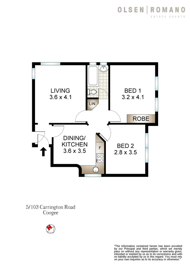 Floorplan of Homely apartment listing, 5/103 Carrington Road, Coogee NSW 2034