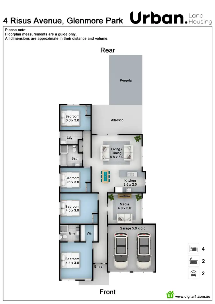 Floorplan of Homely house listing, 4 Risus Avenue, Glenmore Park NSW 2745