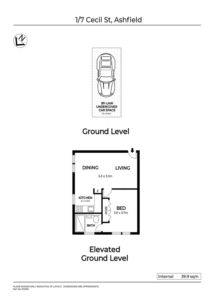 Floorplan of Homely apartment listing, 1/7 Cecil Street, Ashfield NSW 2131