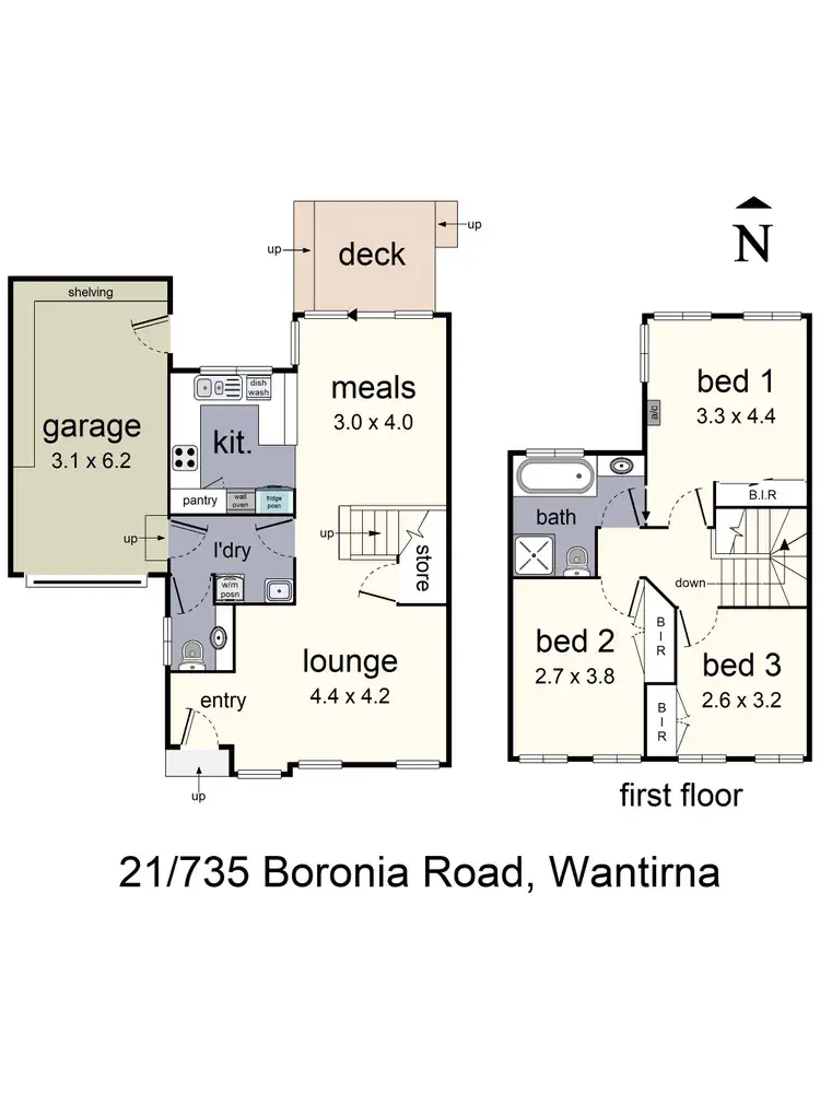 Floorplan of Homely townhouse listing, 21/735 Boronia Road, Wantirna VIC 3152