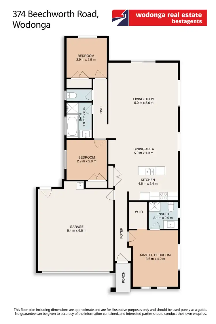 Floorplan of Homely house listing, 374 Beechworth Road, Wodonga VIC 3690