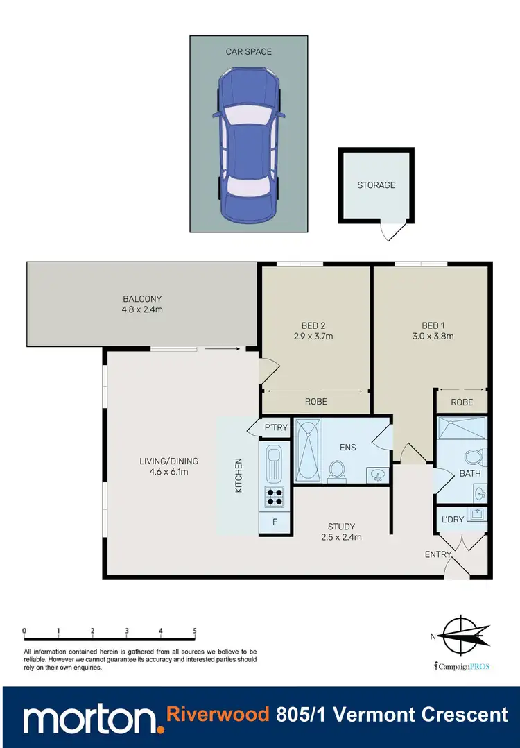 Floorplan of Homely apartment listing, 805/1 Vermont Crescent, Riverwood NSW 2210