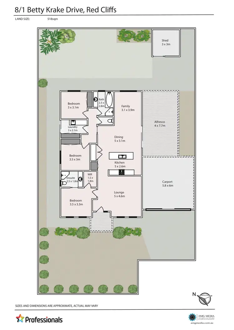 Floorplan of Homely house listing, 8/1 Betty Krake Drive, Red Cliffs VIC 3496