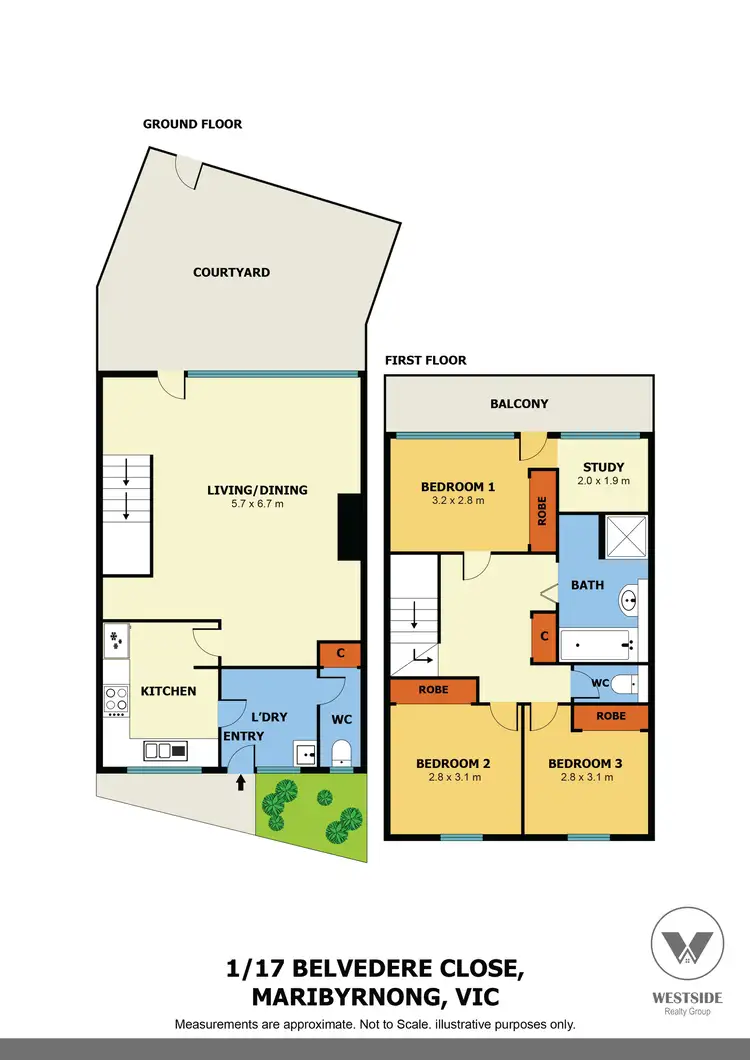 Floorplan of Homely unit listing, 1/17 Belvedere Close, Maribyrnong VIC 3032