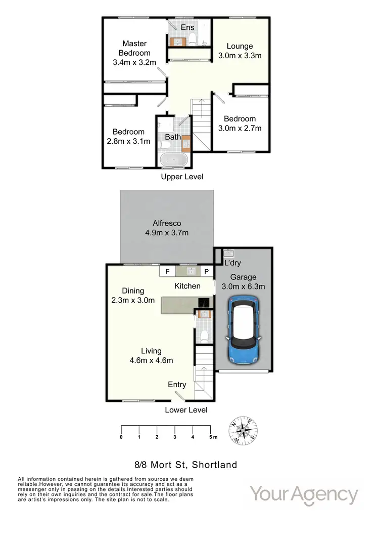Floorplan of Homely townhouse listing, 8/8 Mort Street, Shortland NSW 2307