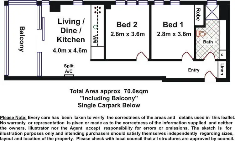 Floorplan of Homely apartment listing, 1401/10 Balfours Way, Adelaide SA 5000