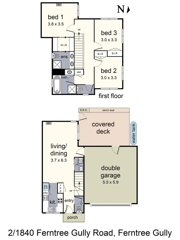 Floorplan of Homely house listing, 2/1840 Ferntree Gully Road, Ferntree Gully VIC 3156