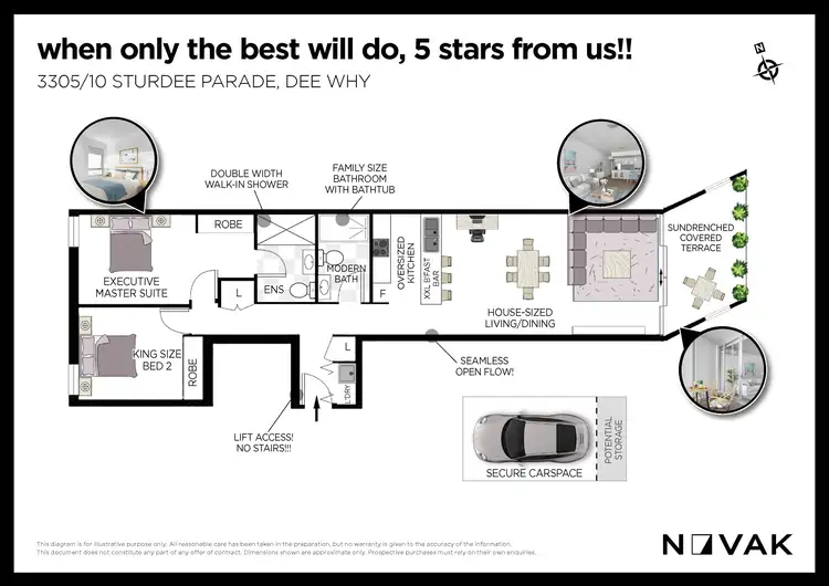 Floorplan of Homely apartment listing, 3305/10 Sturdee Parade, Dee Why NSW 2099