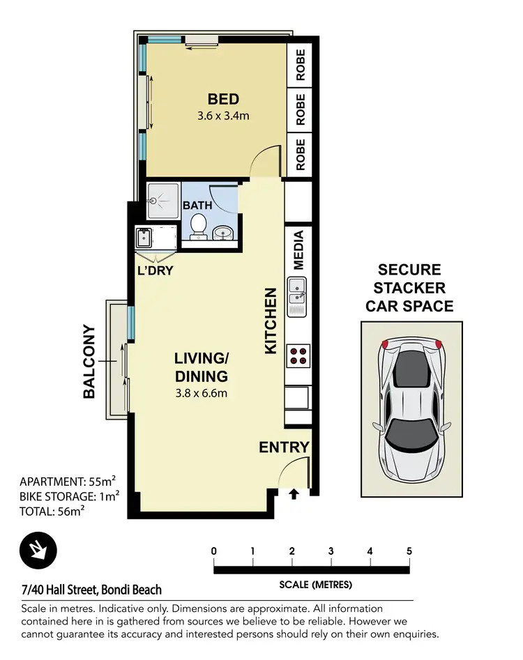 Floorplan of Homely apartment listing, 7/40 Hall Street, Bondi Beach NSW 2026