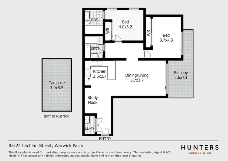 Floorplan of Homely unit listing, 83/24 Lachlan Street, Liverpool NSW 2170