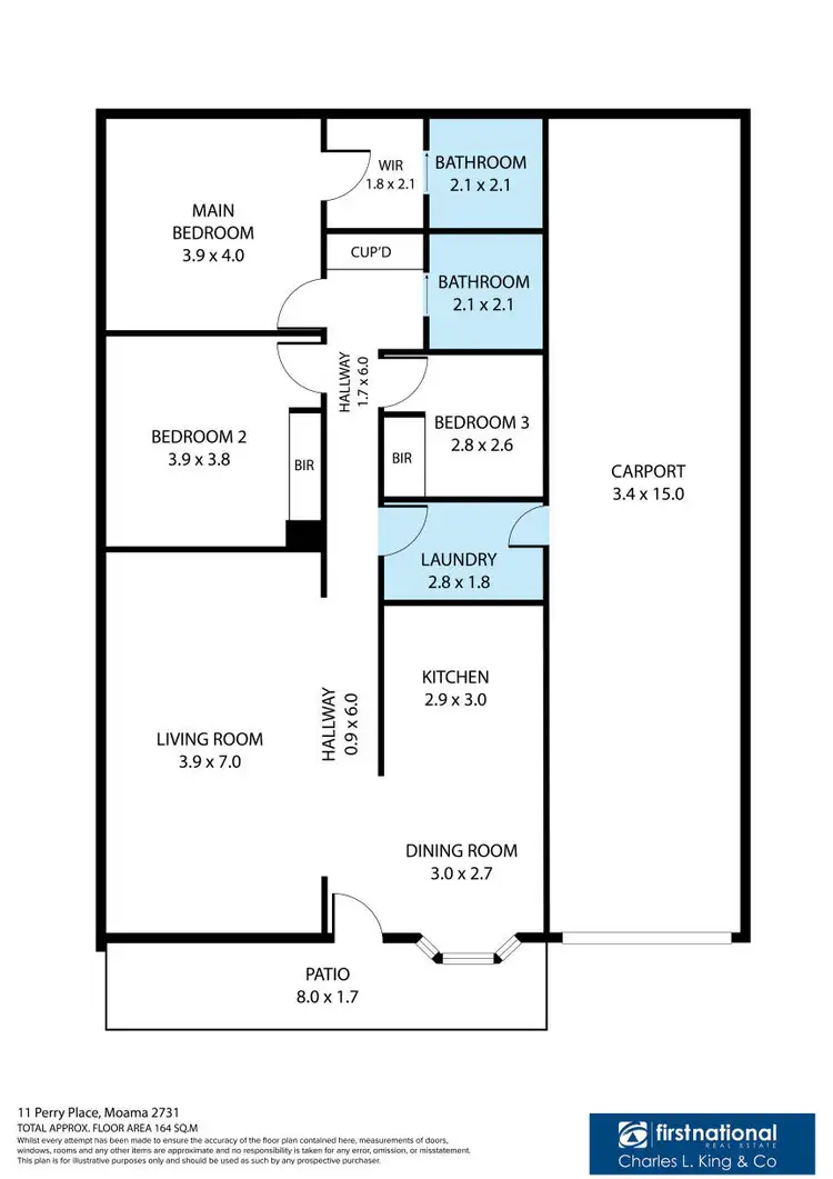 Floorplan of Homely house listing, 11 Perry Place, Moama NSW 2731