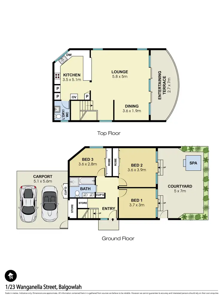 Floorplan of Homely townhouse listing, 1/23 Wanganella Street, Balgowlah NSW 2093