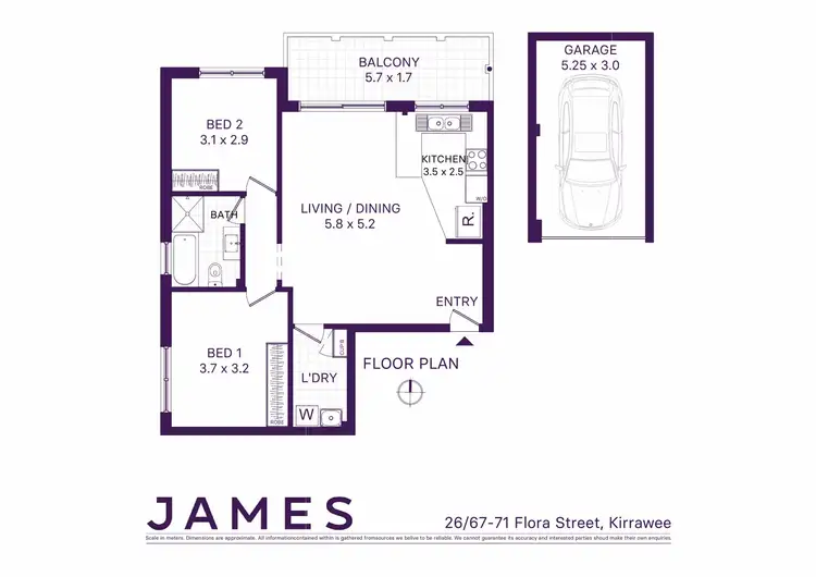 Floorplan of Homely unit listing, 26/67-71 Flora Street, Kirrawee NSW 2232