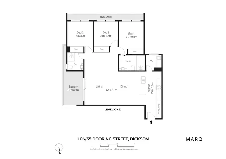 Floorplan of Homely apartment listing, 106/55 Dooring Street, Dickson ACT 2602