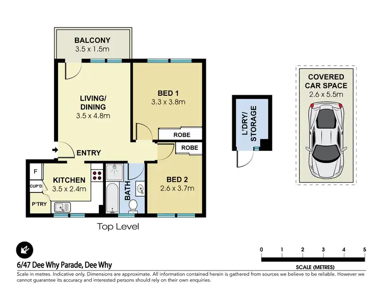 Floorplan of Homely apartment listing, 6/47 Dee Why Parade, Dee Why NSW 2099