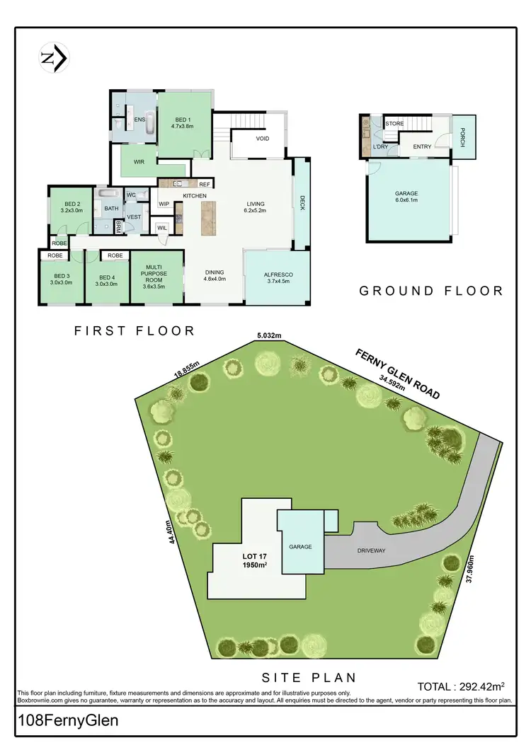 Floorplan of Homely house listing, 108 Ferny Glen Road, Mons QLD 4556