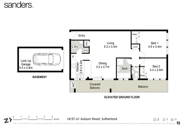 Floorplan of Homely unit listing, 14/57-61 Auburn Street, Sutherland NSW 2232
