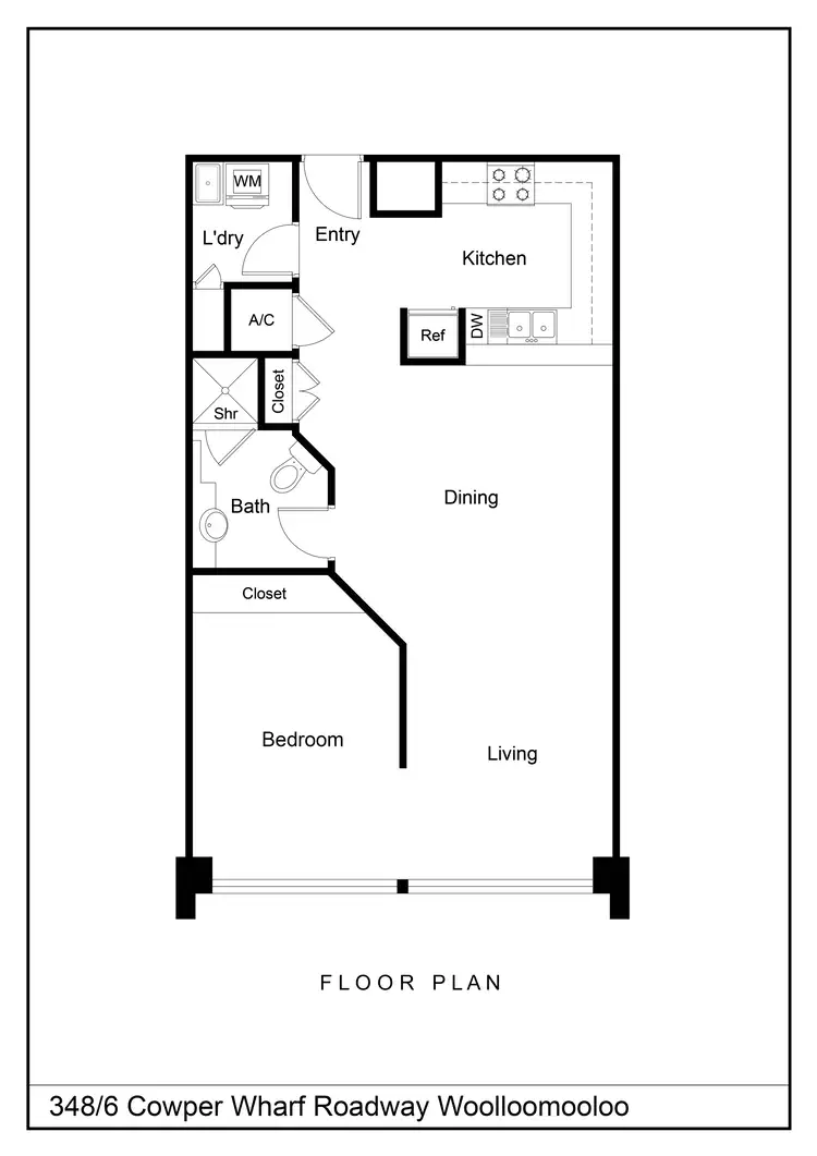 Floorplan of Homely apartment listing, 348/6 Cowper Wharf Roadway, Woolloomooloo NSW 2011