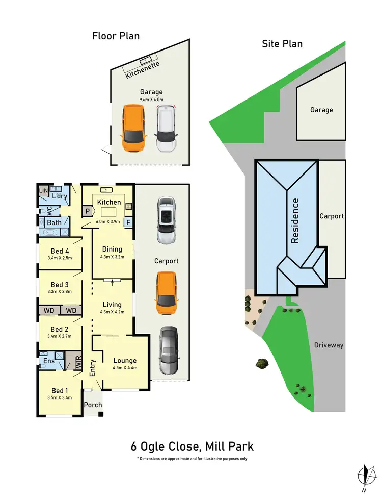 Floorplan of Homely house listing, 6 Ogle Close, Mill Park VIC 3082