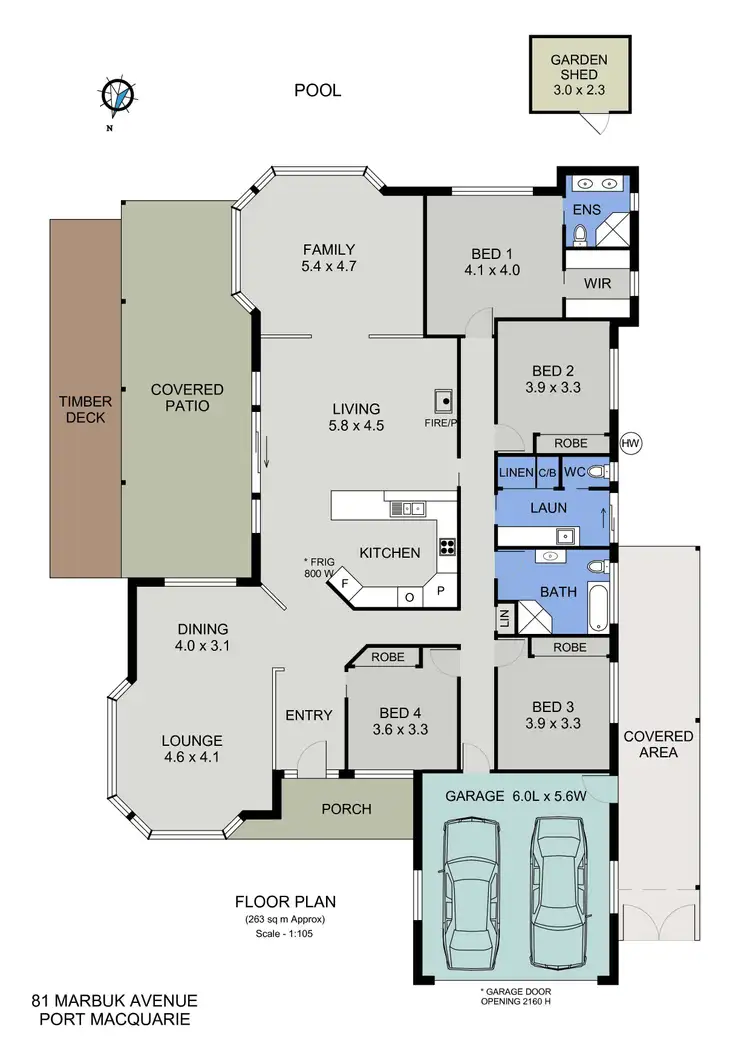 Floorplan of Homely house listing, 81 Marbuk Avenue, Port Macquarie NSW 2444