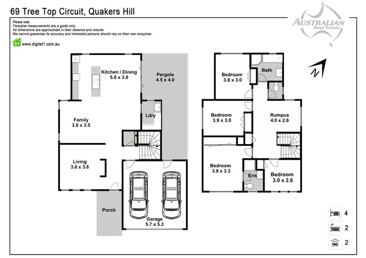 Floorplan of Homely house listing, 69 Tree Top Circuit, Quakers Hill NSW 2763