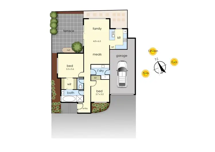 Floorplan of Homely unit listing, 1/1 Tower Avenue, Frankston VIC 3199