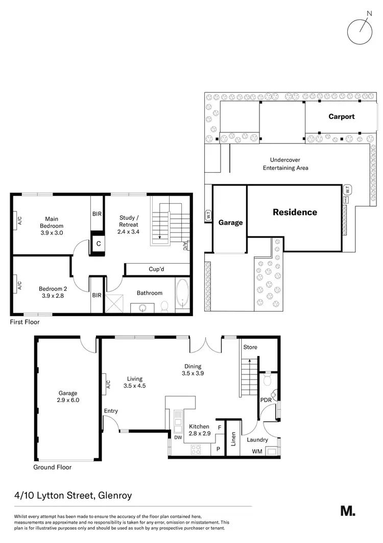 Floorplan of Homely townhouse listing, 4/10 Lytton Street, Glenroy VIC 3046