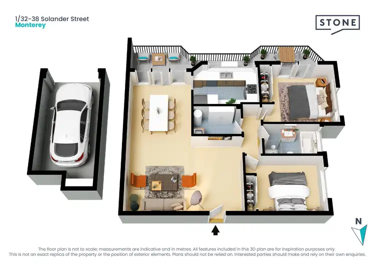 Floorplan of Homely apartment listing, 1/32-38 Solander Street, Monterey NSW 2217