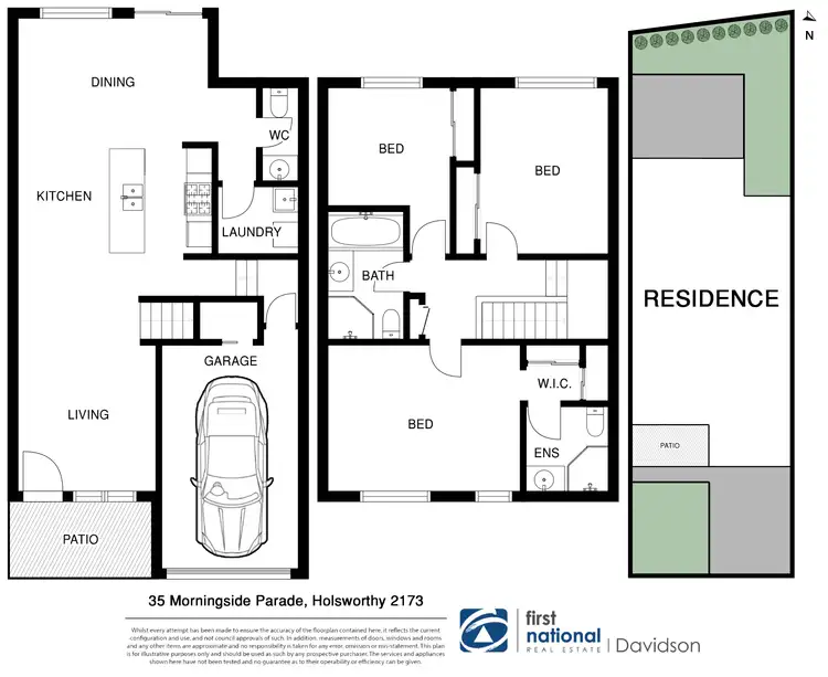 Floorplan of Homely townhouse listing, 35 Morningside Parade, Holsworthy NSW 2173