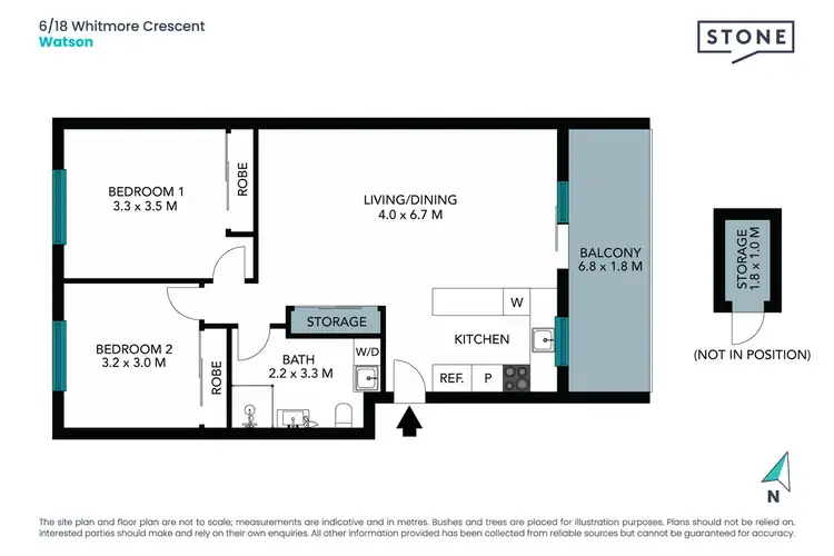 Floorplan of Homely apartment listing, 6/18 Whitmore Crescent, Watson ACT 2602