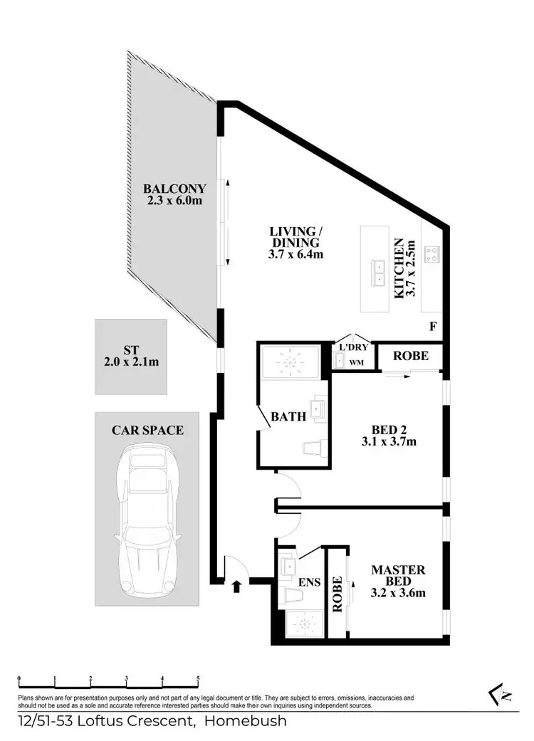 Floorplan of Homely apartment listing, 12/51-53 Loftus Crescent, Homebush NSW 2140