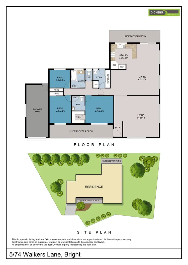 Floorplan of Homely townhouse listing, 5/74 Walkers Lane, Bright VIC 3741