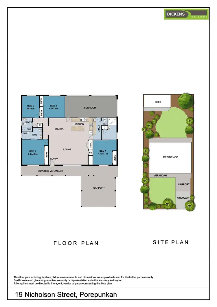 Floorplan of Homely house listing, 19 Nicholson Street, Porepunkah VIC 3740